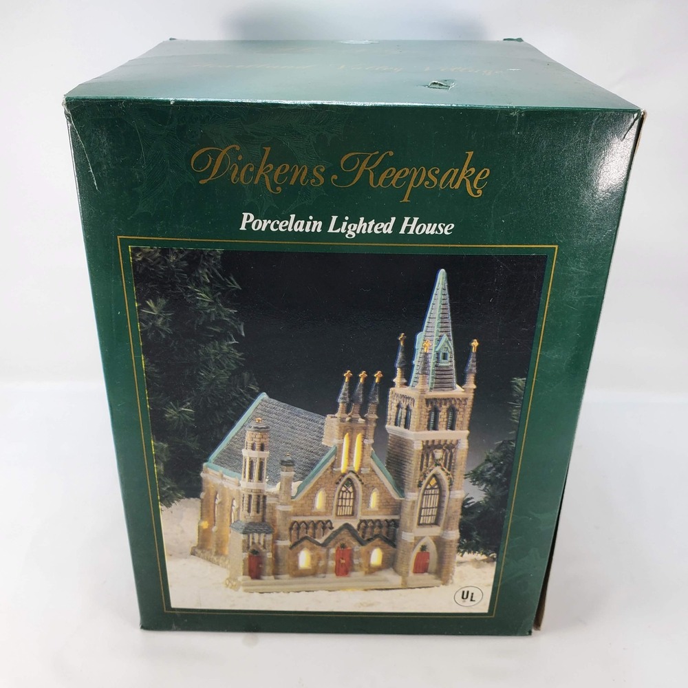 Cathedral Church Dickens Keepsake Christmas Porcelain House Village O'Well